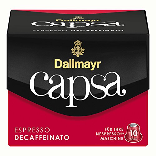 Dallmayr Capsa Espresso Decaffeinato, Nespresso Kompatible Kapsel, Kaffeekapsel, Espressokapsel, Röstkaffe, 50 Kapseln von Dallmayr