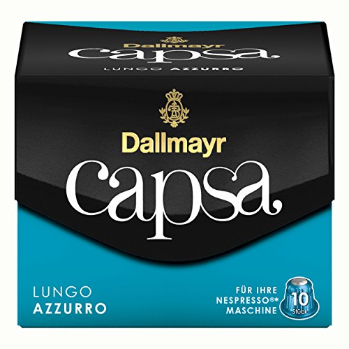 Dallmayr Capsa Lungo Azzurro, Nespresso Kompatibel Kapsel, Kaffeekapsel, Röstkaffee, Kaffee, 50 Kapseln von Dallmayr