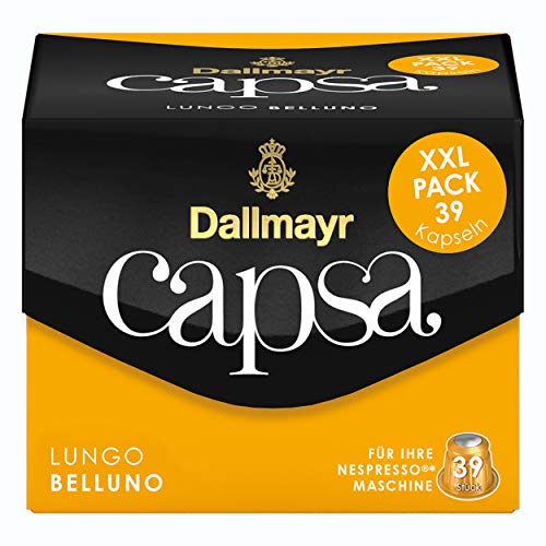 Dallmayr Capsa Lungo Belluno XXL, Nespresso Kompatibel Kapsel, Röstkaffee, Kaffee, 390 Kapseln á 5.6 g von Dallmayr