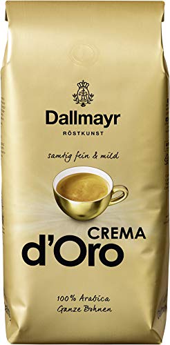 Dallmayr Crema d'Oro SAMTIG, MILD & FEIN Kaffee Ganze Bohne 8er Pack (8x1000g) - Arabica von Dallmayr
