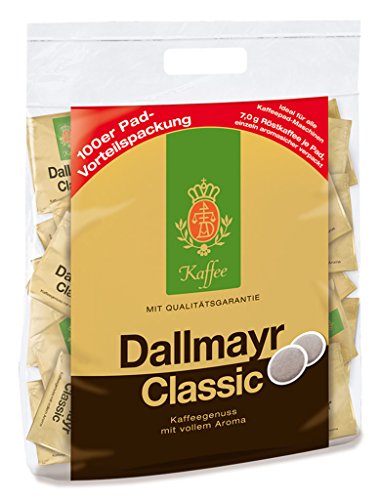 Dallmayr Kaffee 100 Kaffeepads Classic Vorteilspack, 1er Pack (1 x 700 g) von Dallmayr