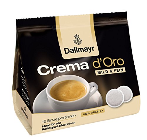 Dallmayr Kaffee Crema d'oro mild und fein Kaffeepads, 5er Pack (5 x 16 Pads) von Dallmayr