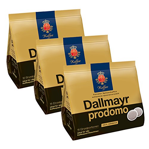 Dallmayr Prodomo Kaffeepads, für alle Pad Maschinen, Röstkaffee, Spezialveredelt, 48 Pads, á 7 g von Dallmayr
