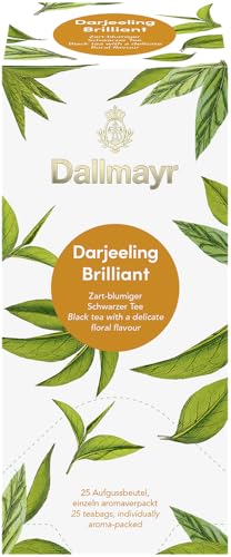 Dallmayr Tee Aufgussbeutel - Darjeeling Brilliant, 25 Beutel, 1er Pack (1 x 50 g) von Dallmayr