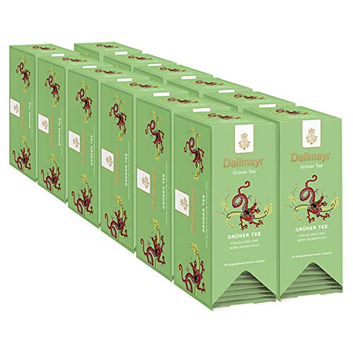 Dallmayr Tee Aufgussbeutel - Grüner Tee, 12er Pack (12 x 40 g) von Dallmayr
