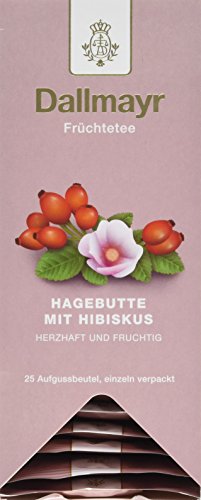 Dallmayr Tee Aufgussbeutel - Hagebutte/Hibiskus Tee, 1er Pack (1 x 75 g) von Dallmayr