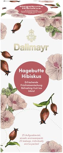 Dallmayr Tee Aufgussbeutel - Hagebutte/Hibiskus Tee, 1er Pack (1 x 75 g) von Dallmayr