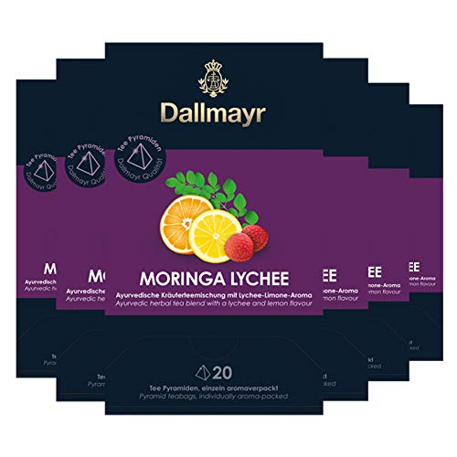 Dallmayr Teepyramide Moringa Lychee, 6er Pack von Dallmayr