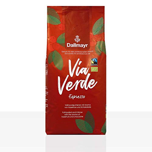 Dallmayr Via Verde Espresso Bio Fairtrade - 6 x 1kg Kaffee ganze Bohne von Dallmayr