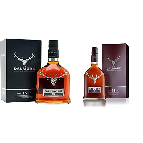 The Dalmore 15 Jahre Single Malt Scotch Whisky mit Geschenkverpackung, 700ml & The Dalmore 12 Jahre Single Malt Scotch Whisky mit Geschenkverpackung (1 x 0,7l) von Dalmore