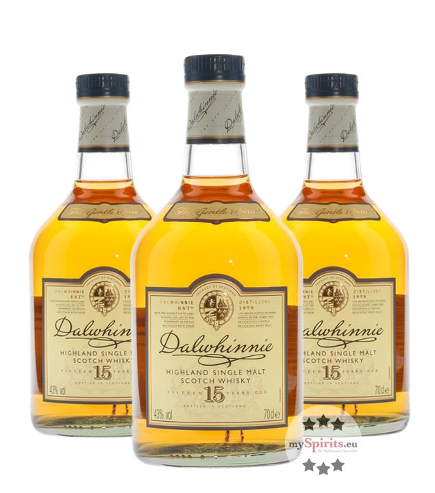 3 x Dalwhinnie 15 Jahre Whisky Vorteilspack (43 % vol., 2,1 Liter) von Dalwhinnie Distillery