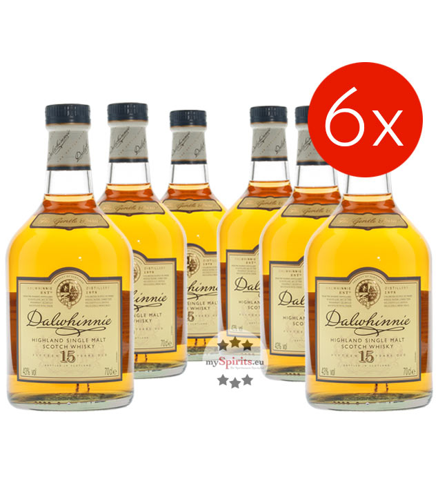 6 x Dalwhinnie 15 Jahre Whisky Kombi (43 % vol., 4,2 Liter) von Dalwhinnie Distillery