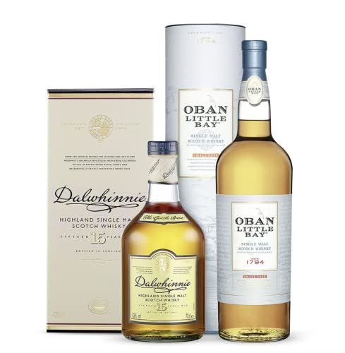 Dalwhinnie 15 Jahre + Oban Little Bay Single Malt Scotch Whisky Set (2 x 0.7 l) von Dalwhinnie