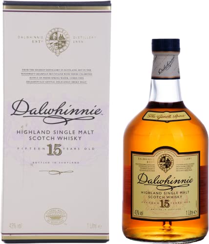 Dalwhinnie 15 Years Old Highland Single Malt Scotch Whisky 43% Vol. 1l in Geschenkbox von Dalwhinnie
