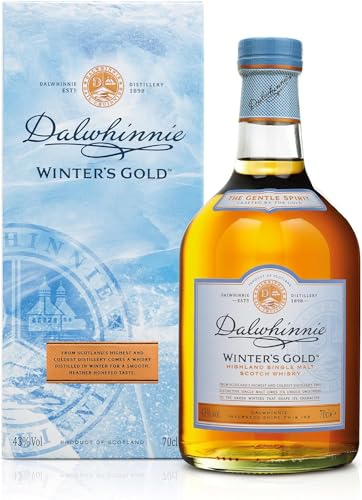 Dalwhinnie Winters Gold Highland Single Malt Scotch Whisky - mit Geschenkverpackung, handverlesen aus Schottland, 43% vol, 700ml Einzelflasch von Dalwhinnie