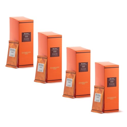 DEU | Dammann Frères | Rooibos & Zitrus| Infuso Rooibos Sudafrica Gusto Agrumato - 4 x 24 Bustine (192 Gr) | Te Rosso del Deserto | Rooibos-Zitrus-Teebeutel von Damman Frères