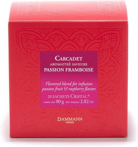 Dammann - Carcadet Passionsfrucht-Himbeere 20 Beutel - Früchtetee ohne Theine von Damman Frères