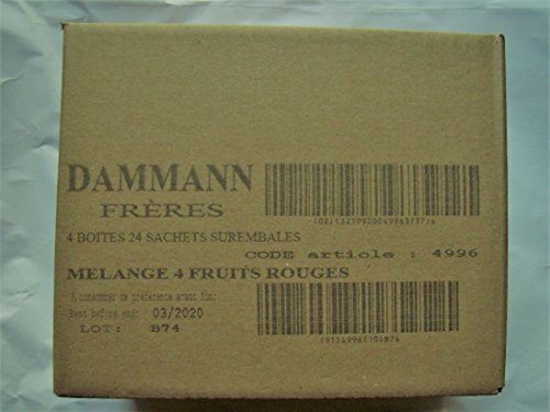 Dammann Freres Tee - 4 FRUITS ROUGES / 4 Rote Früchte Tee - 4 x 24 Cristal Teebeutel von Unbekannt