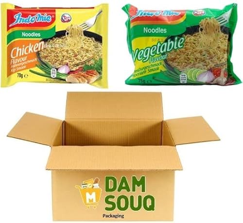 Damsouq® Instant Nudeln Mixpaket Indomie Huhn und Gemüse (40x 70 Gramm) von Damsouq