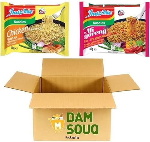 Damsouq® Instant Nudeln Mixpaket Indomie Huhn und Mi Goreng Scharf (40x 70 Gramm) von Damsouq