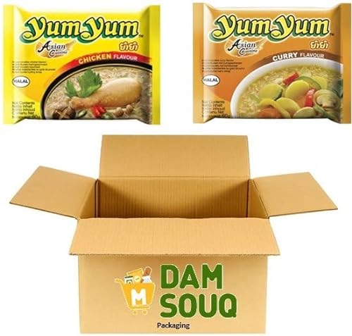 Damsouq® Instant Nudeln Mixpaket YumYum Huhn und Curry (30x 60 Gramm) von Damsouq