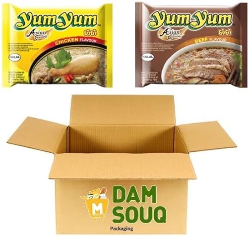Damsouq® Instant Nudeln Mixpaket YumYum Huhn und Rindfleisch (30x 60 Gramm) von Damsouq