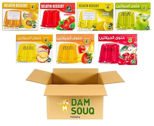 Damsouq® Jelly Mixpack Blue Mill Gelee 7 Geschmacksrichtungen (7x 85 Gramm) von Damsouq