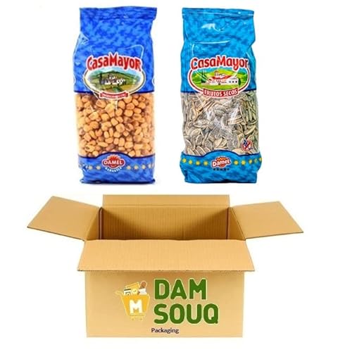 Damsouq® Mix Paket Casa Mayor Sonnenblumenkerne und Mais Snack (4x 250 Gramm) von Damsouq