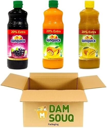 Damsouq® Mixpaket Sunquick Black Berry, Tropical and Mango (3x 700ML) von Damsouq