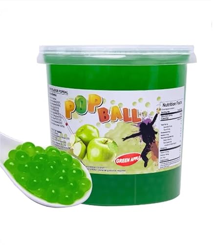 Damsouq® Pinshan Pop Balls (Bubble Tea Balls) - Apfel geschmack – 950 Gramm – Machen Sie Ihr eigenes Bubble Tea-Getränk! (Boba-Getränk) von Damsouq