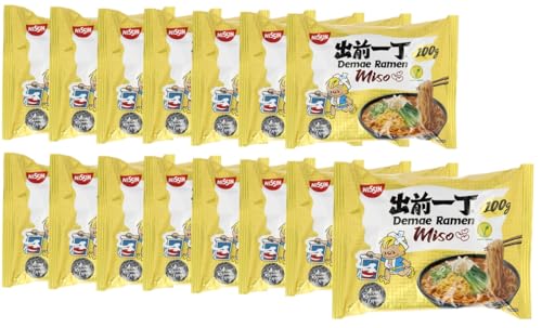 Nissin Multipackung Ramen Instant-Nudeln Noodles Demae Miso (15 x 100 Gramm) von Damsouq