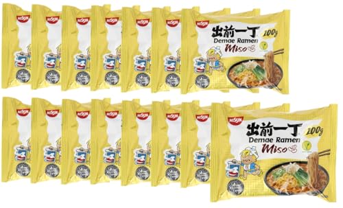 Damsouq Nissin Multipackung Ramen Instant-Nudeln Noodles Demae Miso (15 x 100 Gramm) von Damsouq