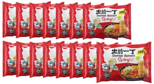 Damsouq Nissin Multipackung Ramen Instant-Nudeln Noodles Demae Spicy (15 x 100 Gramm) von Damsouq