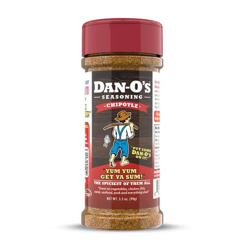 Dan-O's Hot Chipotle Seasoning, 100 ml, natürlich, Natriumarm, ohne Zucker, Allzweckgewürzung von Dan-O's