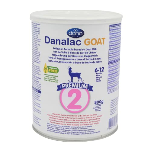 Danalac Premium Advanced Baby Milk Folgemilch auf Basis von Ziegenmilch im 2. Lebensjahr Milchpulver für Säuglinge und Babys im Alter von 6 bis 12 Monaten - Formel EU-2020 (800 g Packung mit 1 Karton) von Danalac