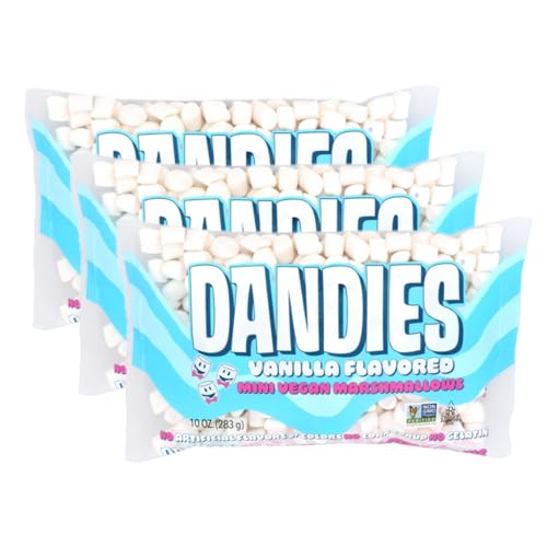 Dandies Mini Marshmallows Vanilla 3x 283g – Veganes Vorratspack, gelatinefrei, glutenfrei, mit natürlichem Vanilleextrakt, ideal für heiße Getränke, Backen & S’mores Dandies Mini Marshmallows Vanilla 3x 283g – Veganes Vorratspack, gelatinefrei, glutenfrei, mit natürlichem Vanilleextrakt, ideal für heiße Getränke, Backen & S’mores von Dandies