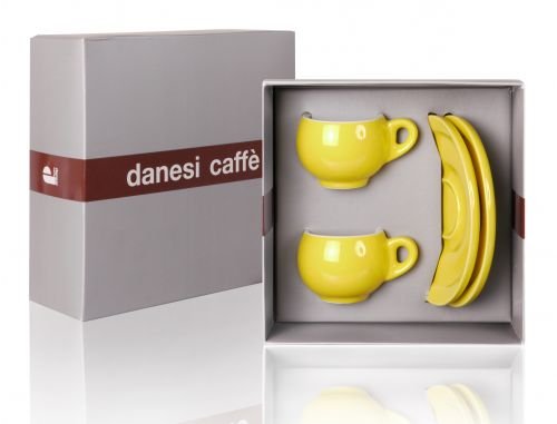 Danesi Duo Gelb - 2er Espressotassenset im Geschenkkarton von Danesi