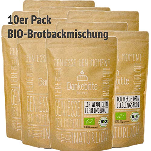 10er Pack Bio Brotbackmischung "Kölsche Mädche" - Vollkornbrot von Dankebitte