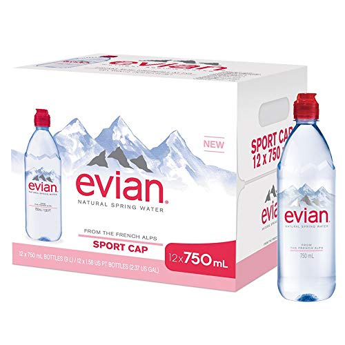 Evian Sport Nomade PET 12 x 750 ml Flasche (Wasserflasche mit Sportverschluss) von Danone Waters Deutschland GmbH
