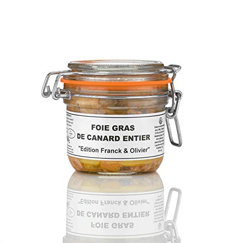 Entenleber Entier 180g im Glas, Edition Franck et Olivier. Ganze Stücke, geschützte Herkunft IGP France Sud-Ouest. Mehrfach prämiert. Hersteller Danos (1) von Danos