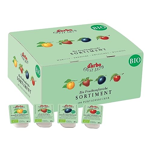 Darbo Bio Fruchtaufstrich Sortiment 100 Portionen x 20g 2000g von Darbo