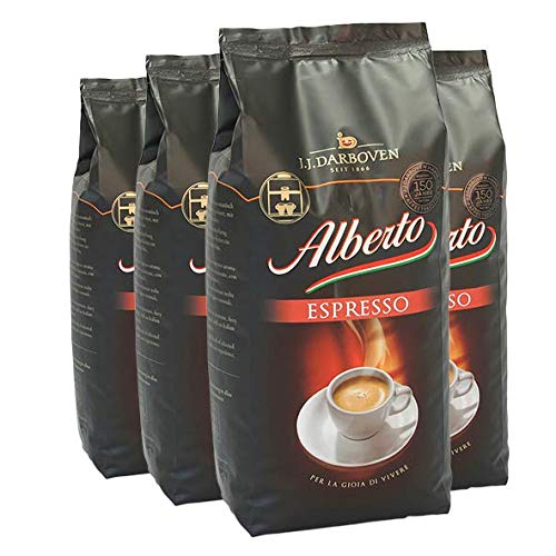 4 x Darboven Alberto Espresso Espressobohnen 1kg 4 x Darboven Alberto Espresso Espressobohnen 1kg von Fairtrade J.J.Darboven