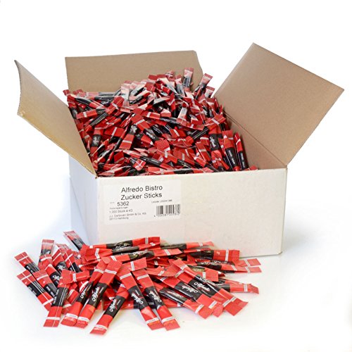 Alfredo Zuckersticks 1000 x 4g Bistro Zucker von Fairtrade J.J.Darboven