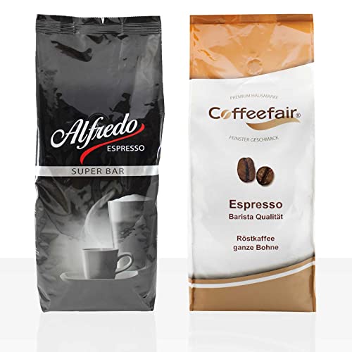 Darboven Alfredo Espresso Super Bar 6 x 1kg + Coffeefair Espresso 1kg Bohne von Darboven