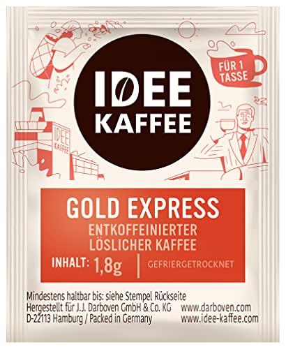 Instantkaffee GOLD EXPRESS Entkoffeiniert von Idee Kaffee, 100er/180g von Darboven