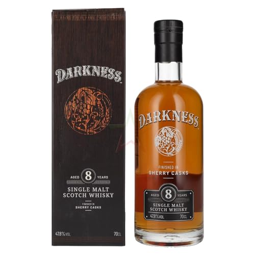 Darkness! 8 Years Old Single Malt Scotch Whisky SHERRY CASKS 47,80% 0,70 Liter von Darkness!