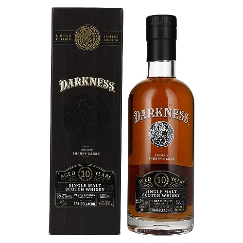 Darkness Craigellachie 10 Years Old Single Malt Scotch Whisky PX CASK 65,2Prozent Vol. 0,5l in Geschenkbox von Darkness!