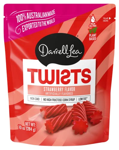 Darrell Lea Twists Fresh Strawberry 1 x 284 g von Darrell Lea