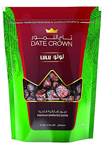 Date Crown - Natürliche arabische Lulu Datteln aus den Emiraten (500g) von Date Crown