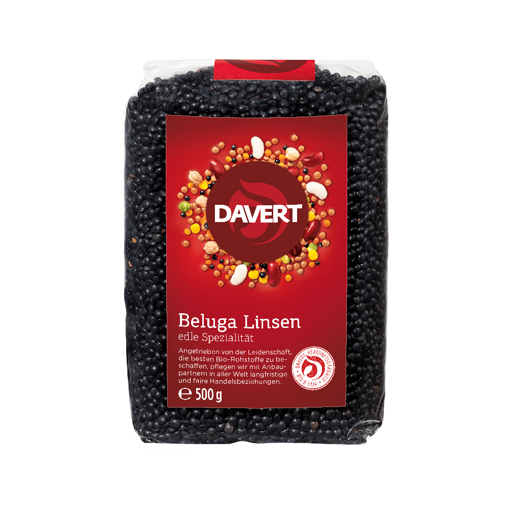 Bio Beluga Linsen, schwarz Bio Beluga Linsen, schwarz von Davert